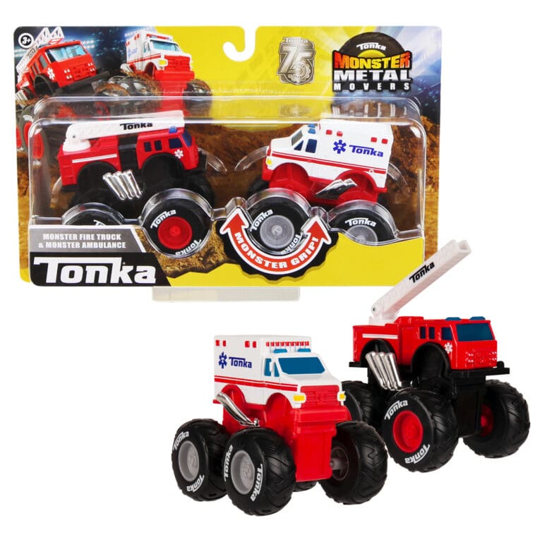 Two Tonka Monster Metal Movers with its packaging