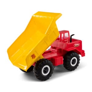 Tonka Commemorative 1968 Mighty Dump Truck rear view with lifting bed