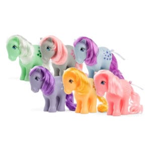 Group shot of colorful ponies