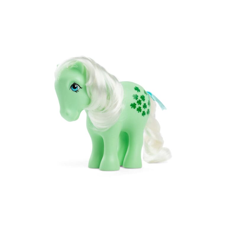 Green pony with white hair and shamrock cutie mark