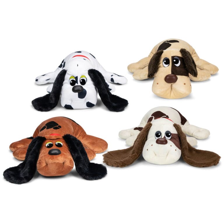 Group image of 4 plush puppies