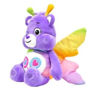 A purple Share Bear plush toy from the Care Bears collection is shown against a plain white background.